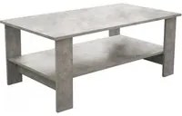 Tavolino Salotto Match 100x55x41 h cm in Truciolare bilaminato Grigio Effetto Cemento