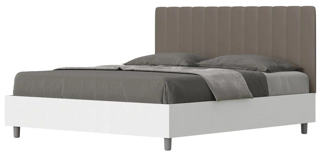 Letto Matrimoniale 160x200 cm Senza Rete Kaia Cappuccino