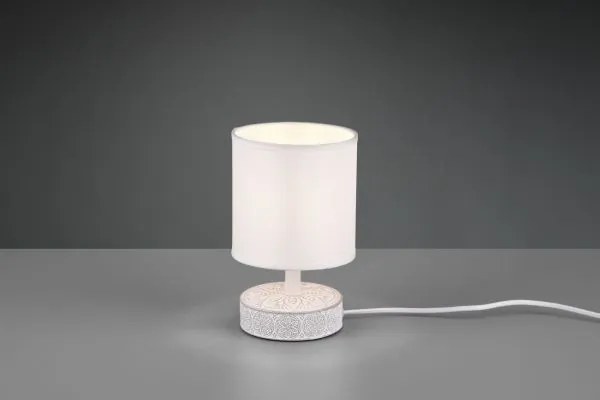 Lampada tavolo marie r50980101 paralume bianco