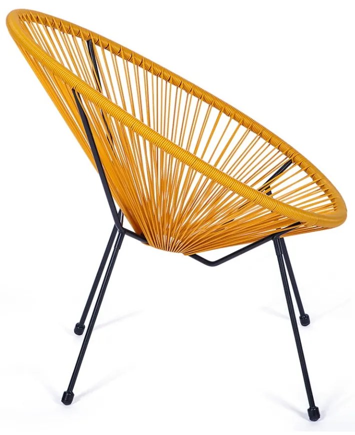 Poltrona da esterno gialla in metallo/in plastica Avocado Comfort – Bonami Selection