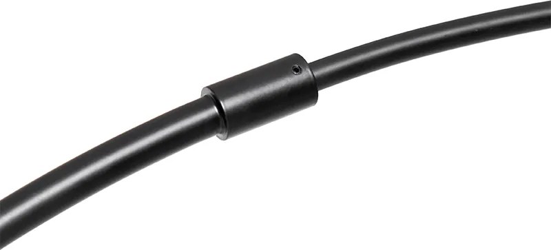 Lampada ad arco Smart nera con vetro oro e fumé incl. WiFi G95 - Zuzanna