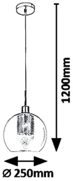Rabalux 6495 - Lampadario a sospensione con filo PHILANA 1xE14/40W/230V