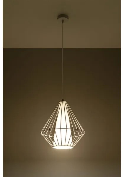 Lampadario a sospensione con filo DEMI 1xE27/60W/230V bianco