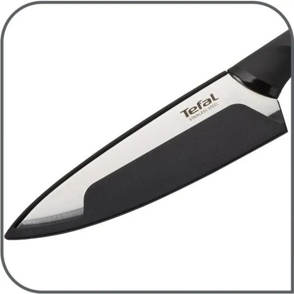 Tefal - Coltello universale in acciaio inox COMFORT 12 cm cromo/nero