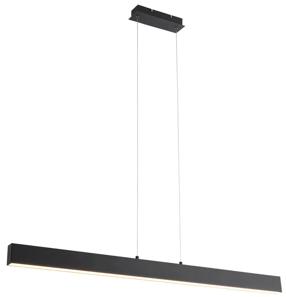 Lampada a sospensione nera con LED dimmerabile a 3 livelli 2700-4000K con interruttore DIP - Keane