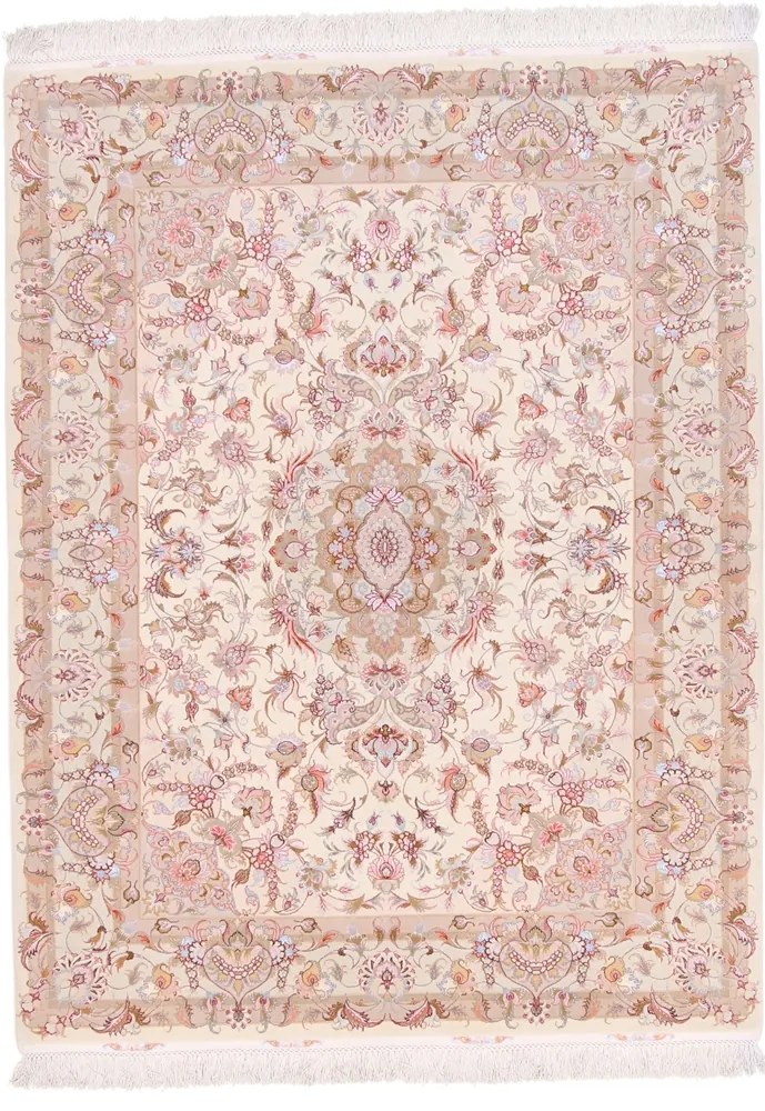 Tabriz Tappeto persiano 150x200 Beige (Iran) Annodato A Mano