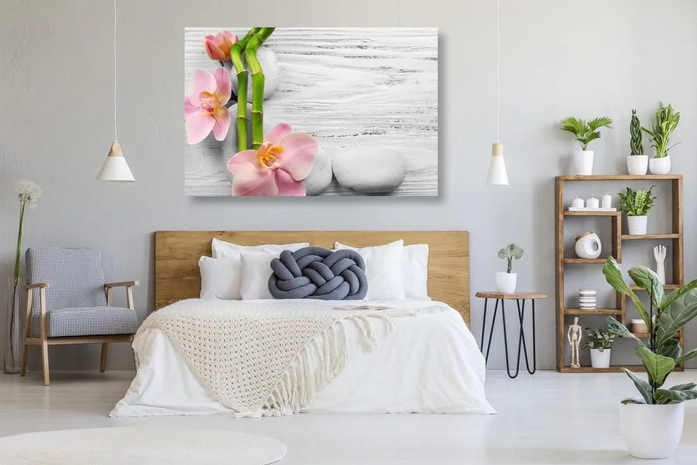 Quadro su tela – Composizione zen delicata