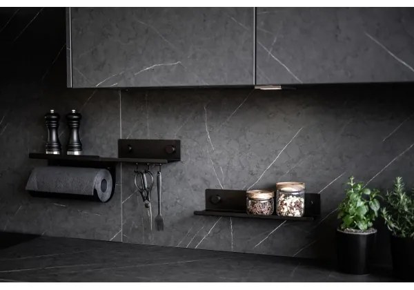 WENKO 71144800 - Portarotolo JET 30x15 cm nero