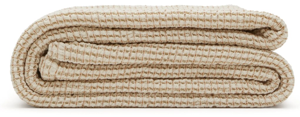 Kave Home - Copriletto Senara in cotone beige per letto da 90/135 cm