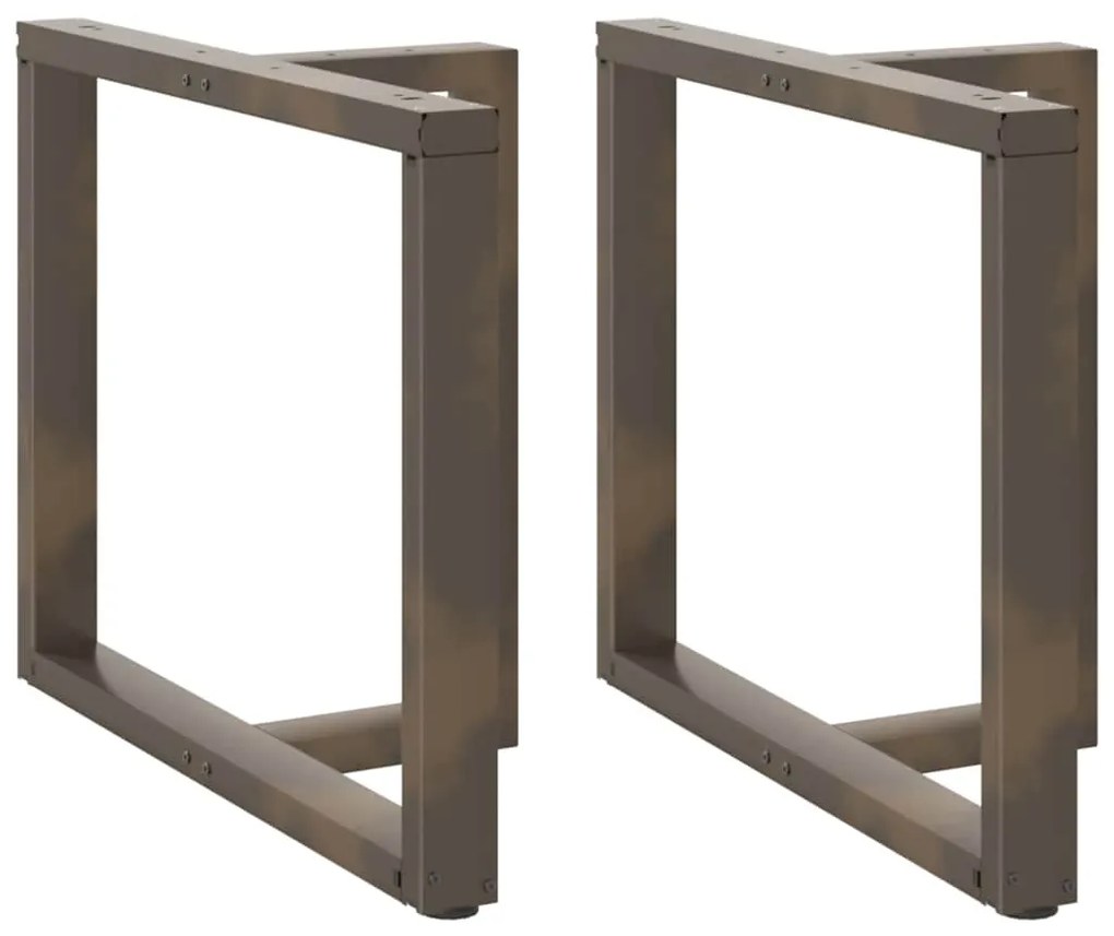 Gambe Tavolo Pranzo A T 2 Pz Naturale 100x35x(72-73) Cm Acciaio /