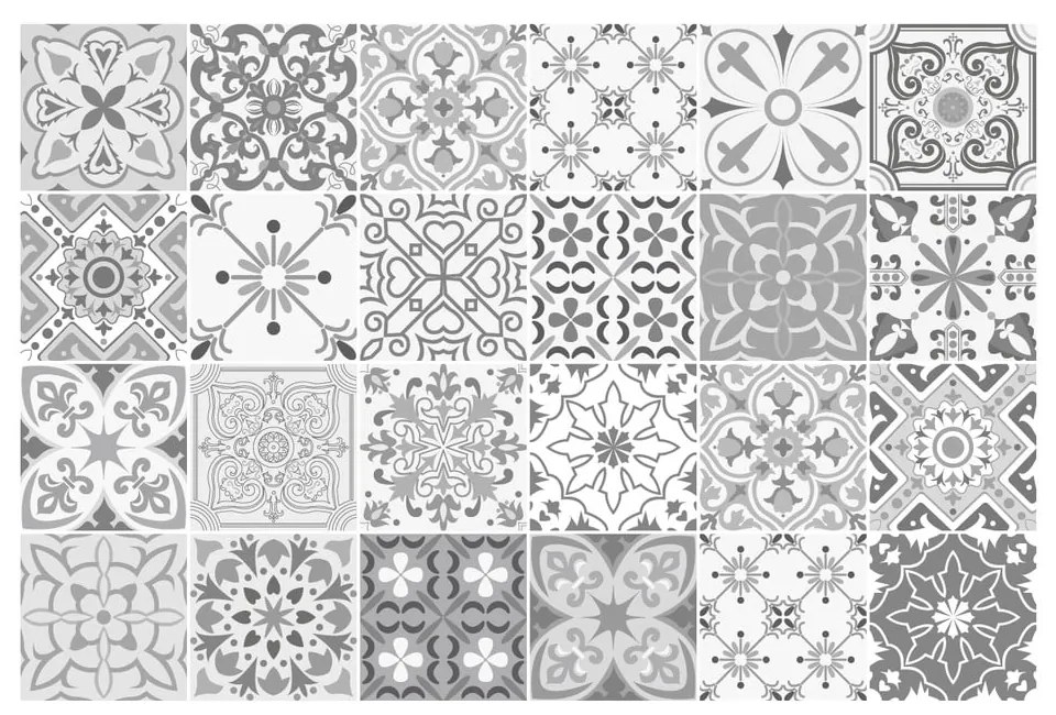 Set di 24 adesivi murali decorativi, 15 x 15 cm Gythio - Ambiance