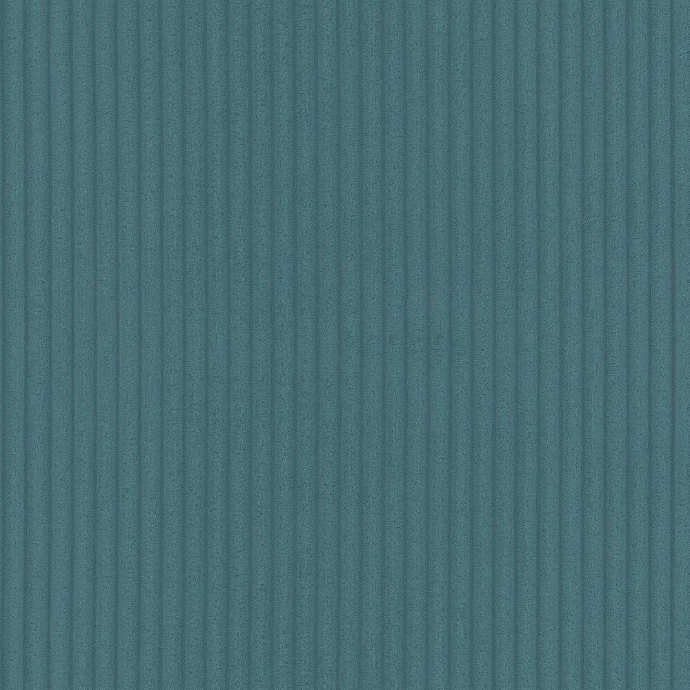 Divano angolare turchese allungabile/con contenitore con rivestimento in velluto a coste Luma – Ropez