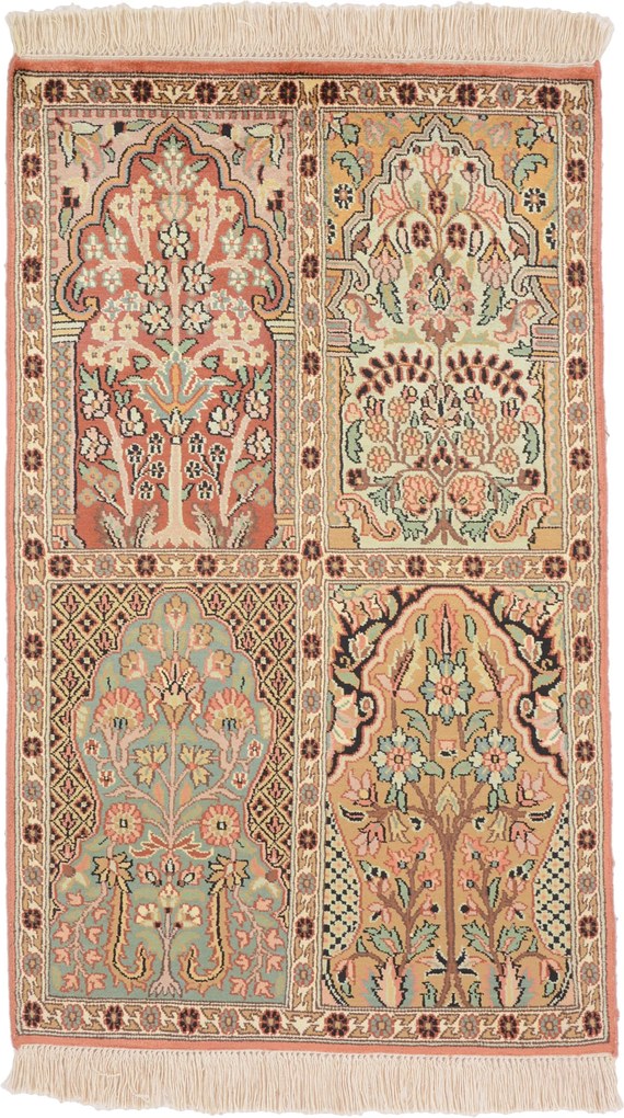 Cashmere Silk Tappeto 60x100 (Indian) Annodato A Mano