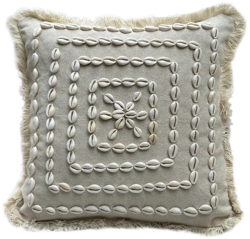 Federa decorativa in cotone 43x43 cm Seashells – Mioli Decor