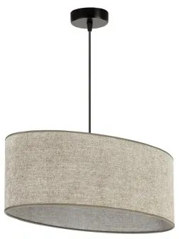 Duolla - Lampadario a sospensione con filo OVAL 1xE27/15W/230V marrone