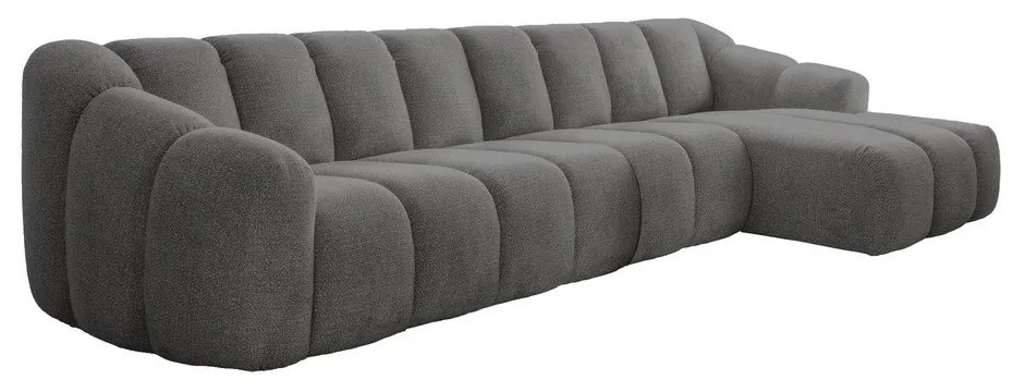 Divano angolare grigio (con penisola a destra/con chaise lounge) Shell – Miuform