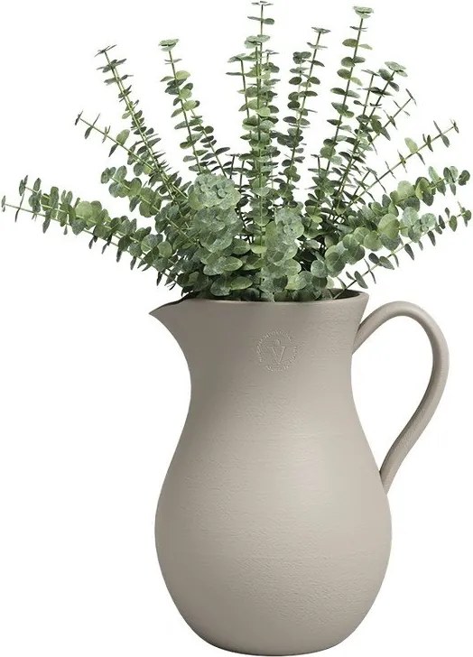 Vaso in ceramica beige fatto a mano (altezza 30 cm) Harmonia - Artevasi