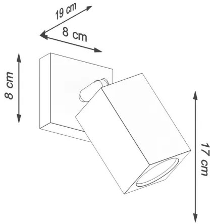 Sollux SL.1035 - Faretto da muro KEKE 1xGU10/40W/230V quercia