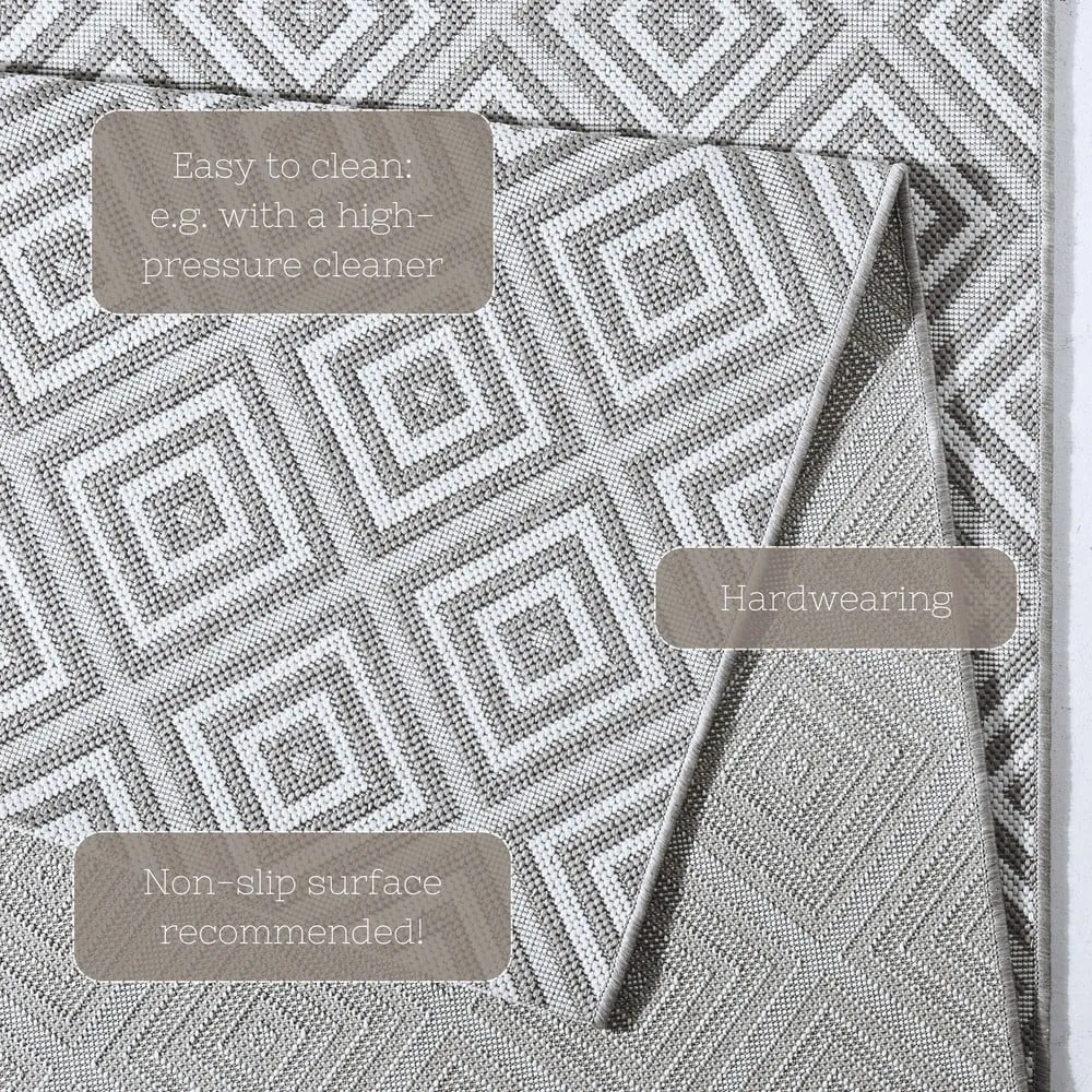 Tappeto grigio per esterni , 80 x 200 cm Karo - NORTHRUGS