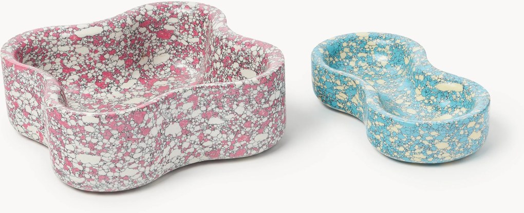 Set di 2 ciotole decorative in marmo tecnico Elara