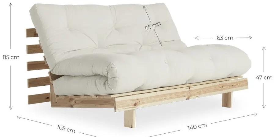 Divano letto bianco 140 cm Roots - Karup Design