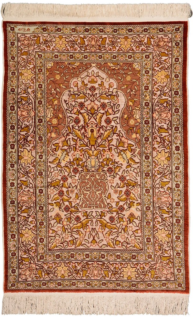 Hereke Tappeto orientale 70x100 Beige (Tacchino) Annodato A Mano