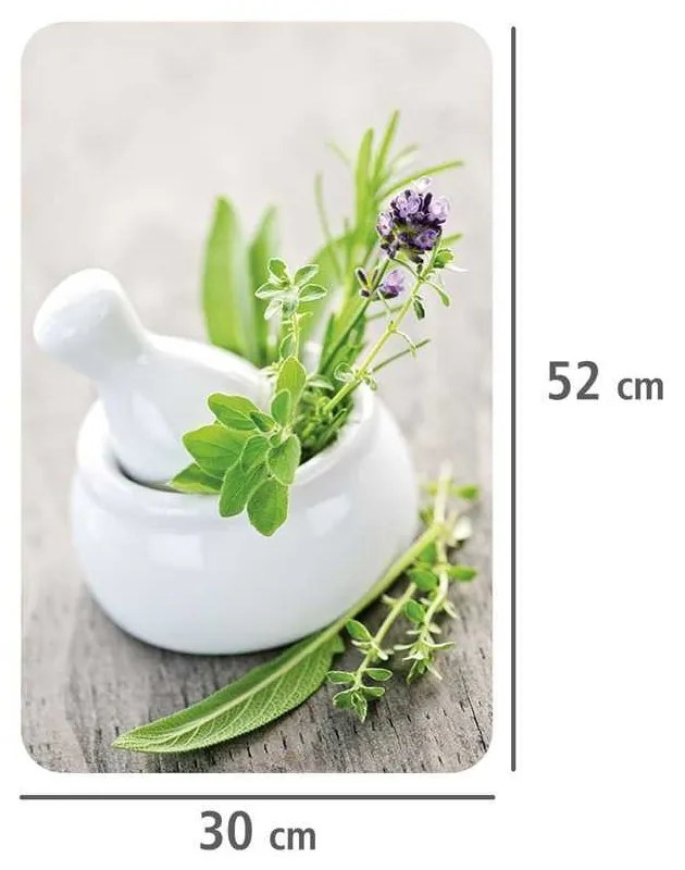 Set di 2 copri stufe in vetro Herbal, 52 x 30 cm Herb Garden - Wenko