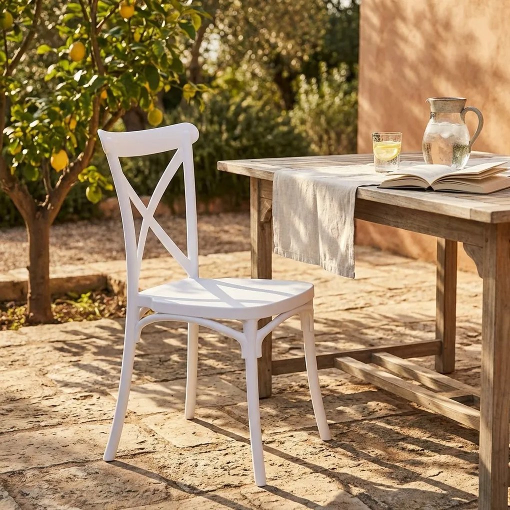 POLY - sedia da esterno vintage in resina