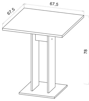 Tavolo STRAPO in rovere Wotan