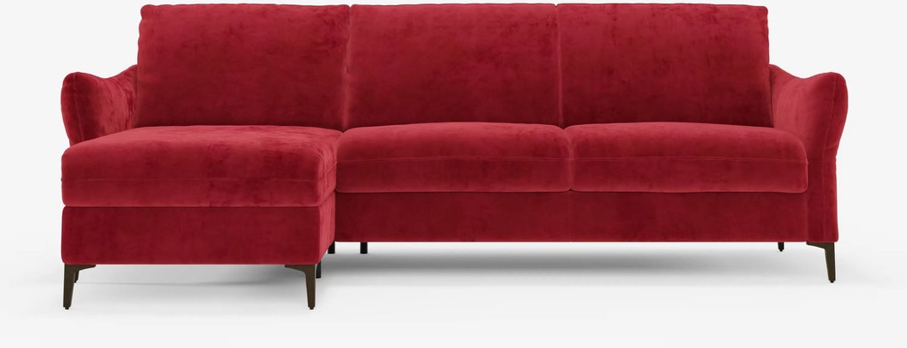 Dalia divano letto angolare con vano contenitore - materasso alto 18 cm in raffinato tessuto smacchiabile T30