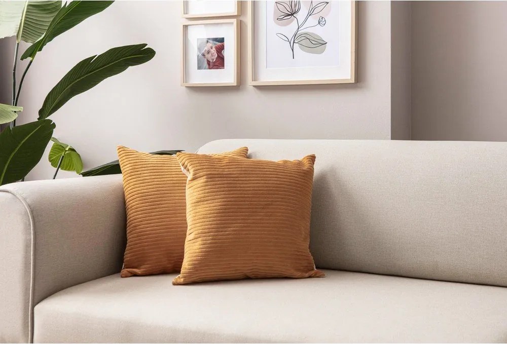 Federe decorative in set in velluto a coste 2 pz 43x43 cm – Mioli Decor