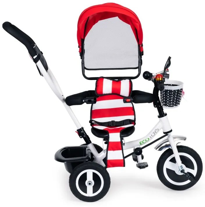 Triciclo, passeggino rosso ECOTOYS