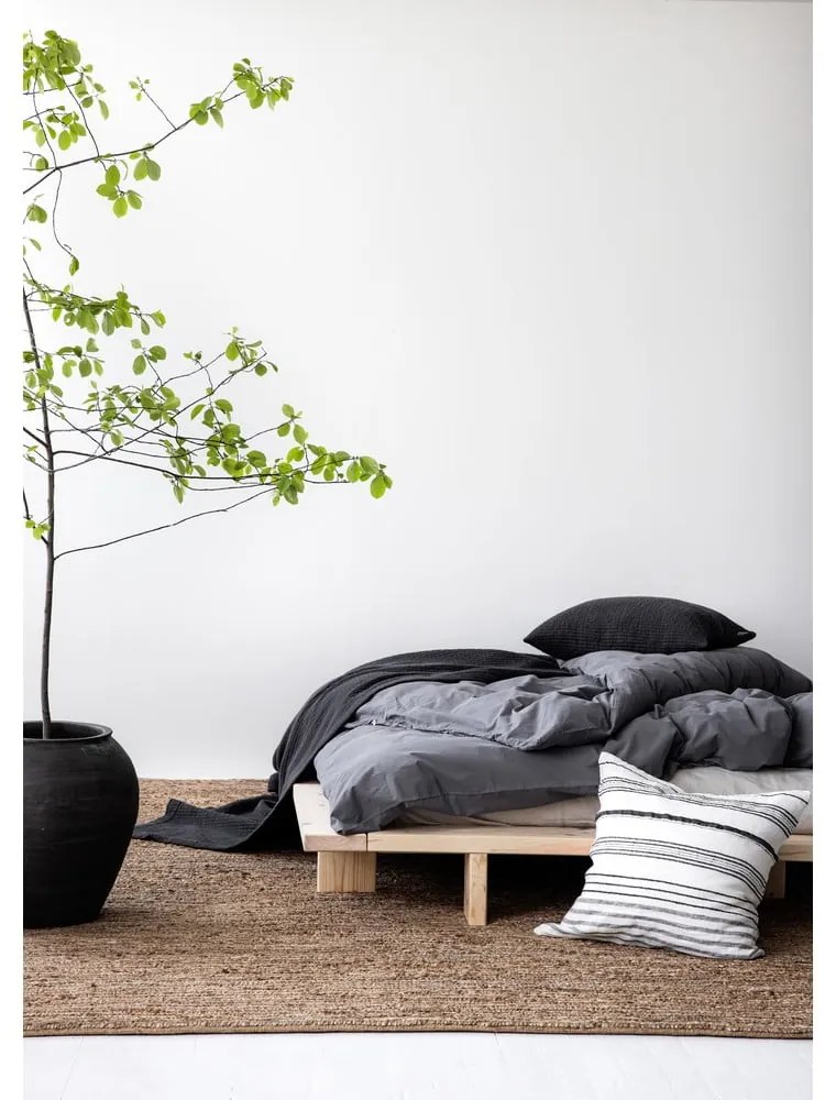 Letto singolo di colore naturale in pino massiccio con rete inclusa 120x200 cm Japan – Karup Design