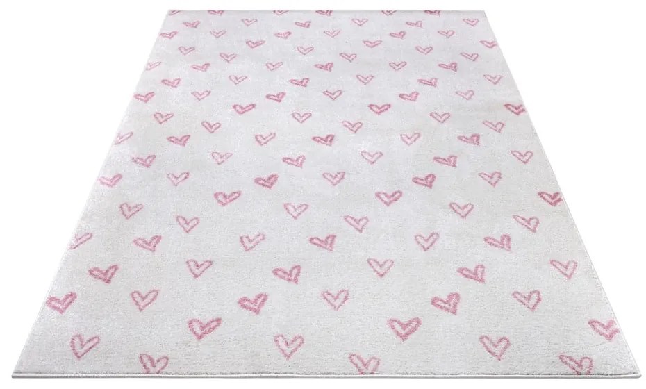 Tappeto per bambini rosa e bianco 160x235 cm Hearts - Hanse Home
