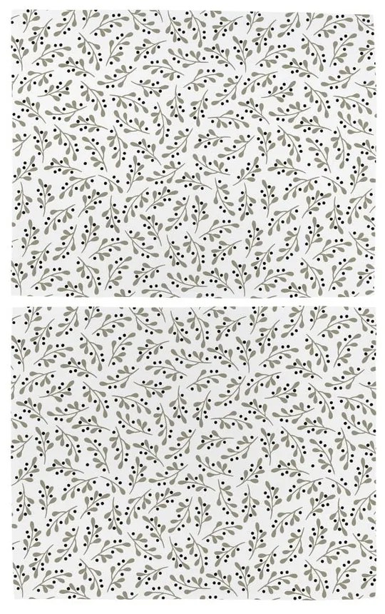 Tovagliette di stoffa con motivo natalizio in set da 2 35x45 cm Mistletoe Kiss - Butter Kings