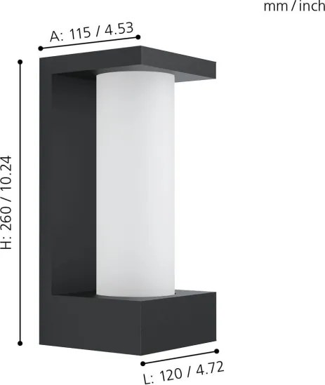 Eglo 98744 - Applique a LED da esterno CIVIDINO LED/6W/230V IP44