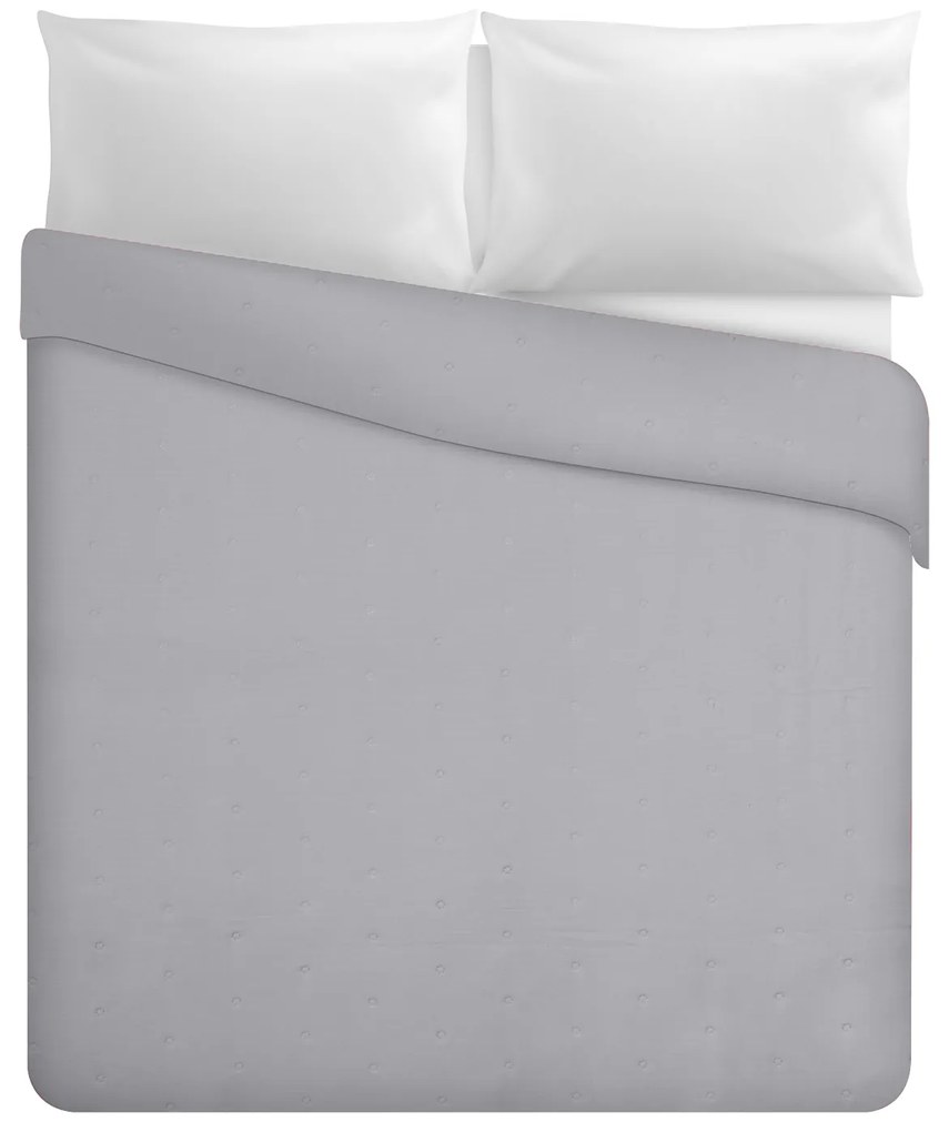Trapuntino matrimoniale grigio microfibra