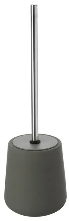 Portascopino wc in ceramica da appoggio linea Sidney grigia