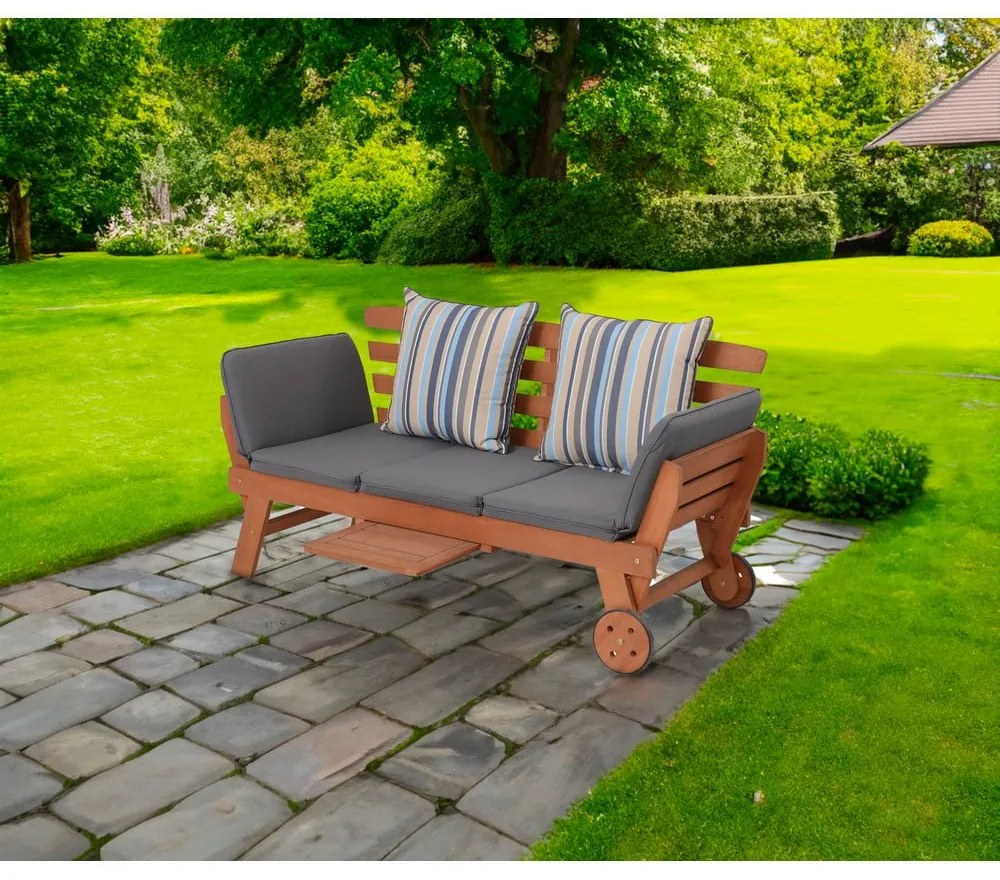 Panca da giardino marrone in legno massiccio Rincon – Garden Pleasure