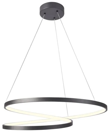 Lampadario LED a sospensione con filo ZEFIRA LED/52W/230V 4000K diametro 60 cm antracite