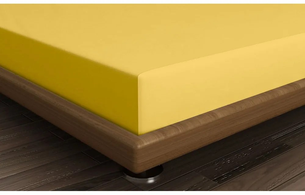Lenzuolo con angoli giallo in cotone 140x200 cm – Mijolnir