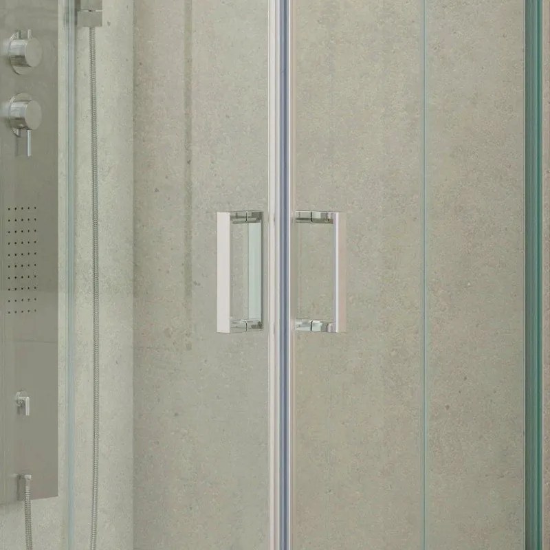Box doccia ad angolo 80x70 altezza 180cm cristallo trasparente K410 - KAMALU
