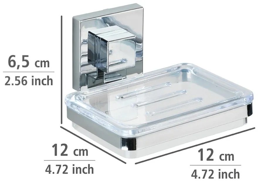 Portasapone autoportante Vacuum-Loc, 12 x 12 cm Quadro - Wenko