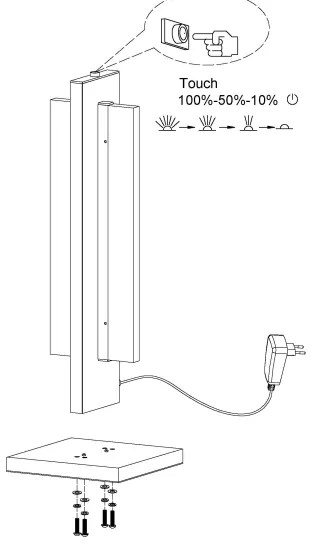 Eglo 98497 - Lampada da tavolo LED dimmerabile SPADAFORA LED/15W/230V