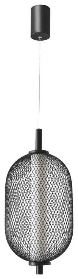 Lampada a sospensione su cavo PUMA LED/10W/230V Ø 15 cm nera