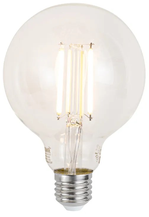 Lampada a sospensione smart nera a 4 luci incl. 4 Wifi G95 - Saffira