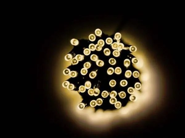 Luci di Natale Energia Solare 500 Led Bianco Caldo