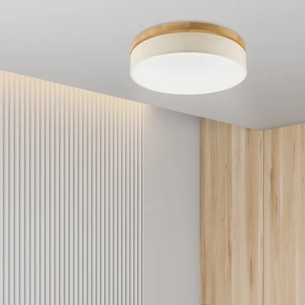Brilagi - Plafoniera LED BELLADONNA LED/36W/230V Ø 50 cm crema/rovere