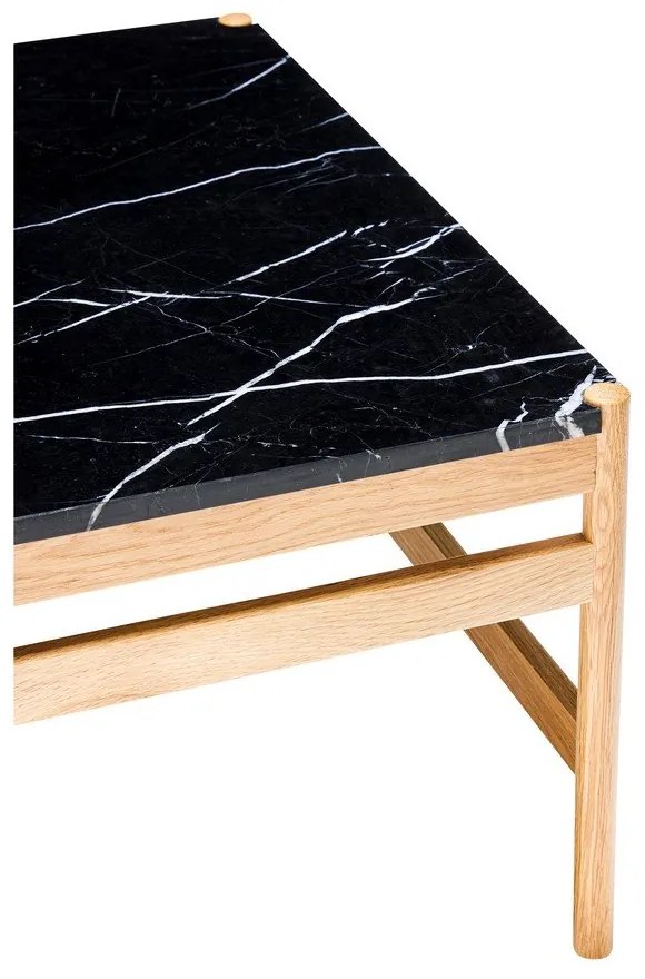 Tavolino con piano nero in marmo 80x80 cm Raw - Hübsch