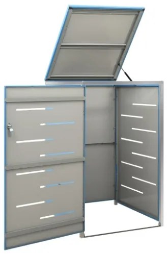 Copribidone per Spazzatura Singolo 69x77,5x115 cm Acciaio Inox